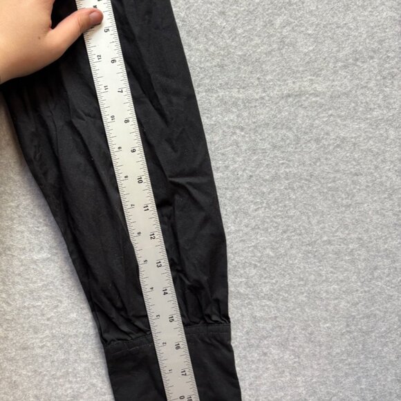 Bisou Bisou Black Button Down Shirt Size 12 - Picture 9 of 9